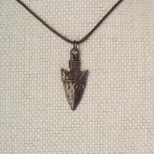 Black rhodium plated sterling silver pendant with leather chain